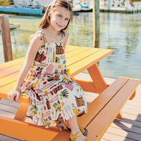 Pink Chicken Garden Dress - Parisian Picnic