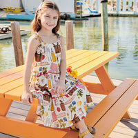 Pink Chicken Garden Dress - Parisian Picnic