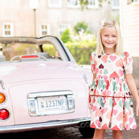 Pink Chicken Julesy Dress - Vintage Hearts
