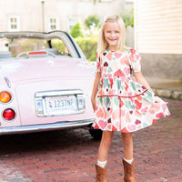 Pink Chicken Julesy Dress - Vintage Hearts