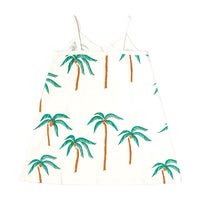 Pink Chicken Organic Kelby Dress - Cream Palm Trees