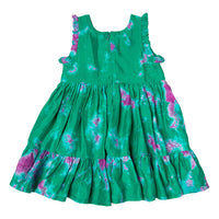 Pink Chicken Silk Kelsey Dress -Magenta Green Tie Dye