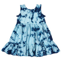 Pink Chicken Silk Kelsey Dress - Navy Sky Tie Dye