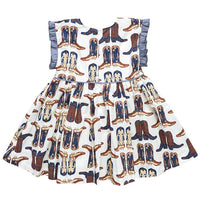Pink Chicken Nell Dress - Cowboy Boots