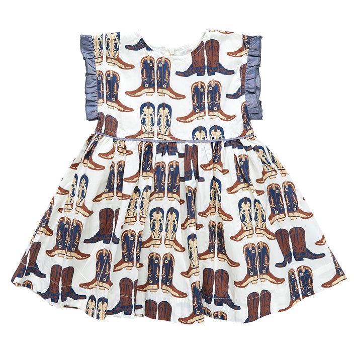 Pink Chicken Nell Dress - Cowboy Boots