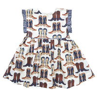 Pink Chicken Nell Dress - Cowboy Boots