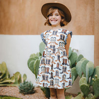Pink Chicken Nell Dress - Cowboy Boots