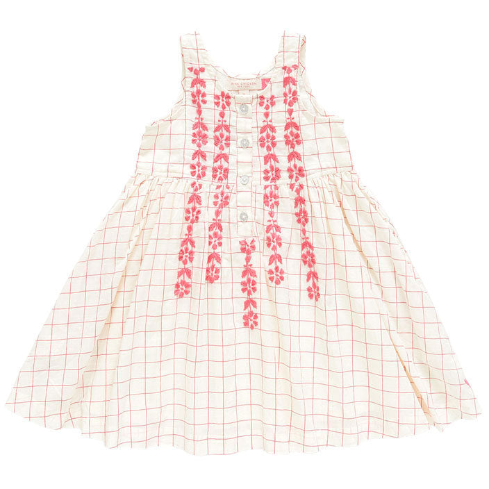 Pink Chicken Laura Dress - Pink Tattersall