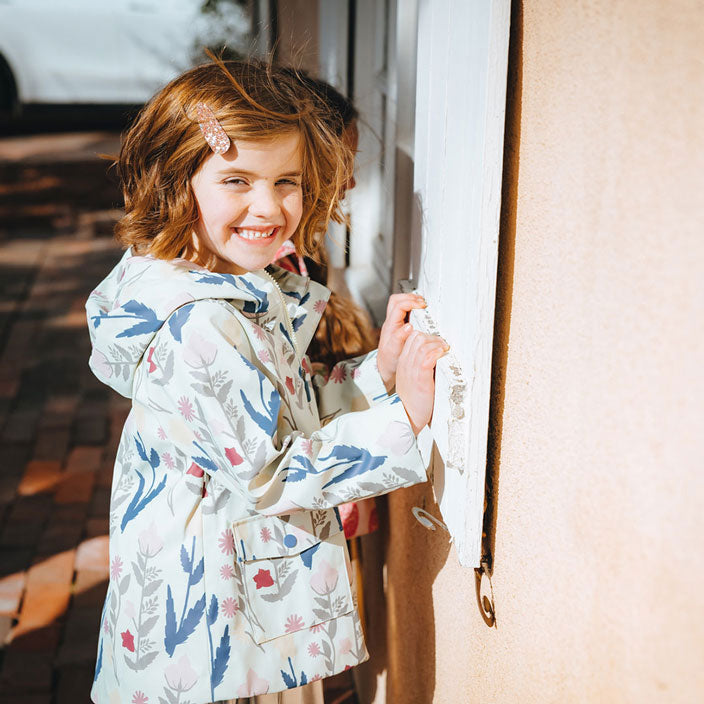 Pink Chicken Rafa Raincoat - Paper Floral