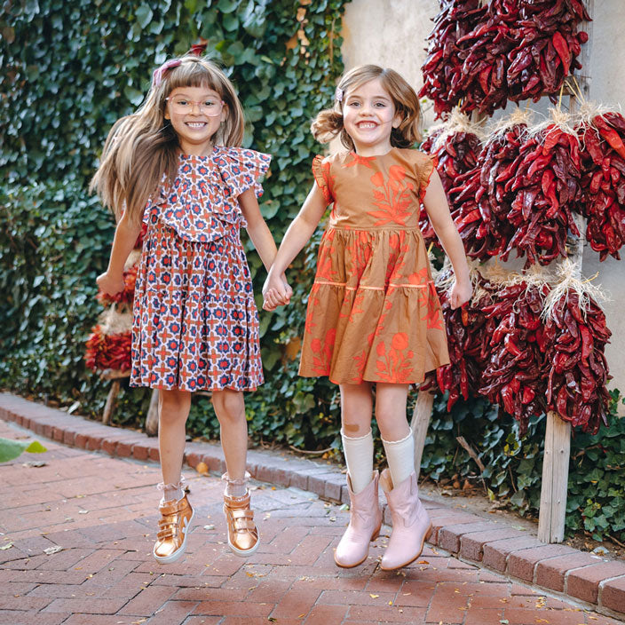 Pink Chicken Raphaela Dress - Terracotta Tile