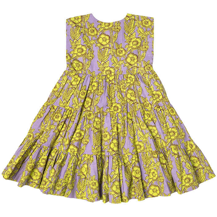 Pink Chicken Rue Dress - Lavender Stem Floral