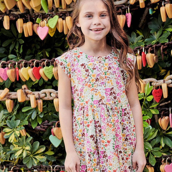 Pink Chicken Rue Dress - Multi Ditsy Floral