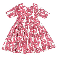 Pink Chicken Organic Steph Dress - Pink Stem Floral