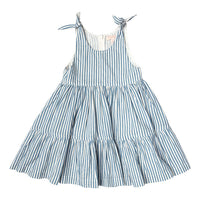 Pink Chicken Taylor Dress - Blue Skinny Stripe