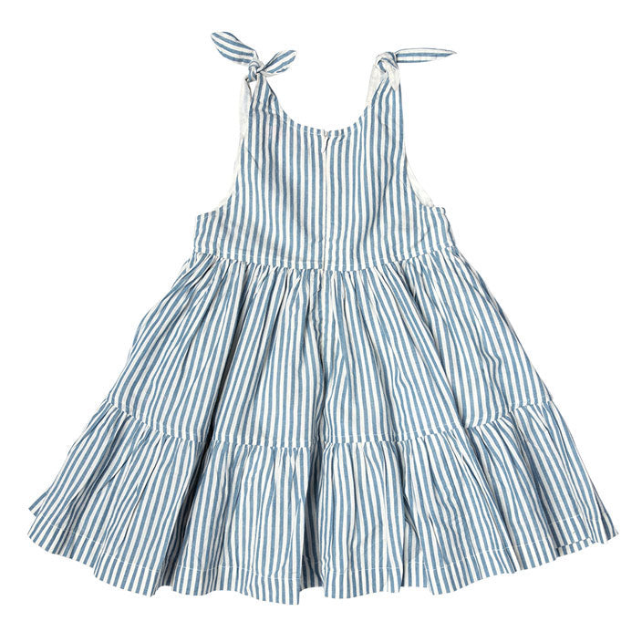 Pink Chicken Taylor Dress - Blue Skinny Stripe