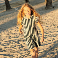 Pink Chicken Terry Coverup - Ocean Stripe