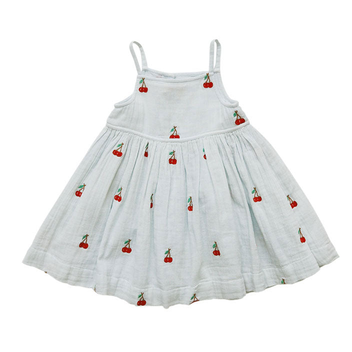 Pink Chicken Wan Blue Cherries Emb Tia Dress