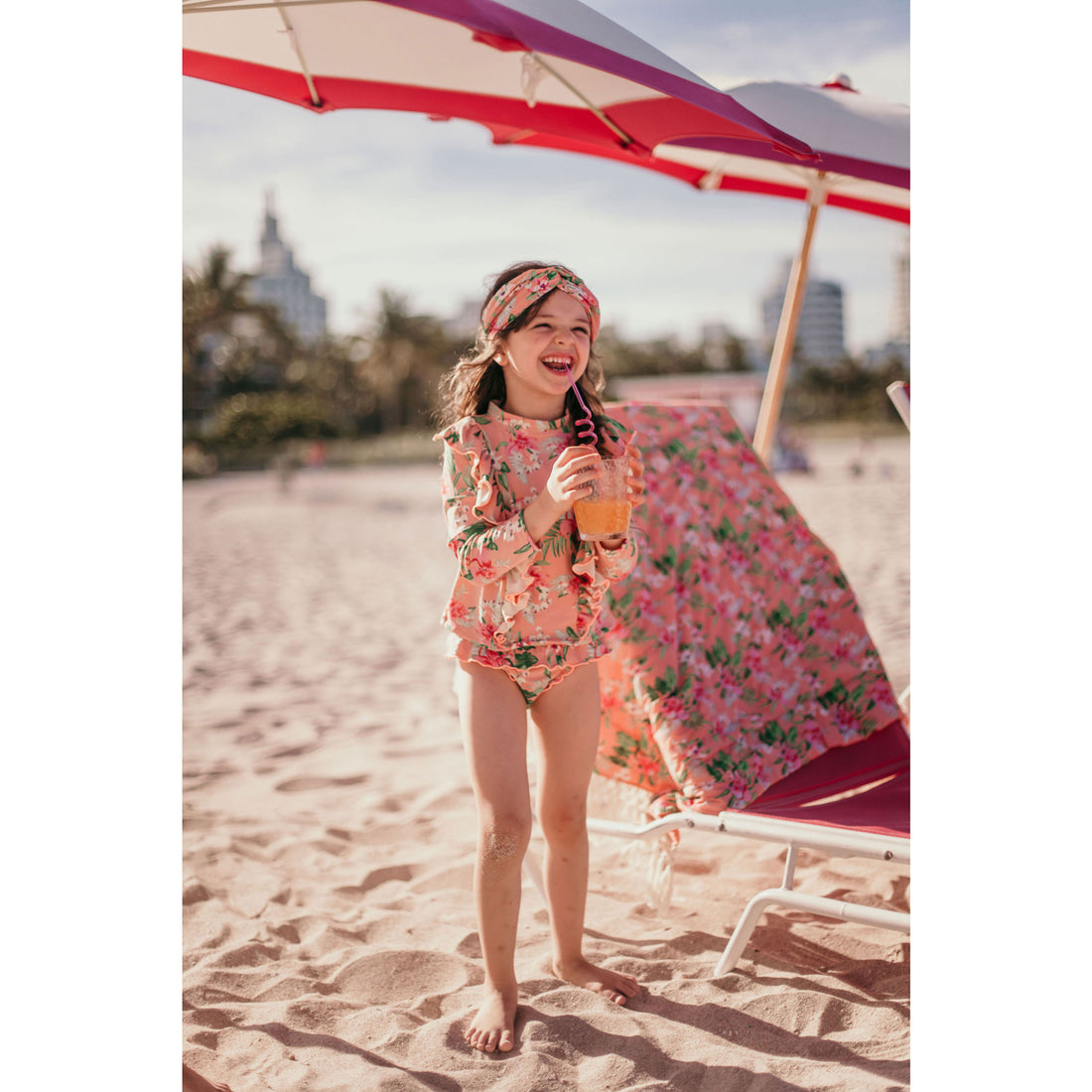 Louise Misha Sienna Flamingo Toluca Long Sleeve Tankini