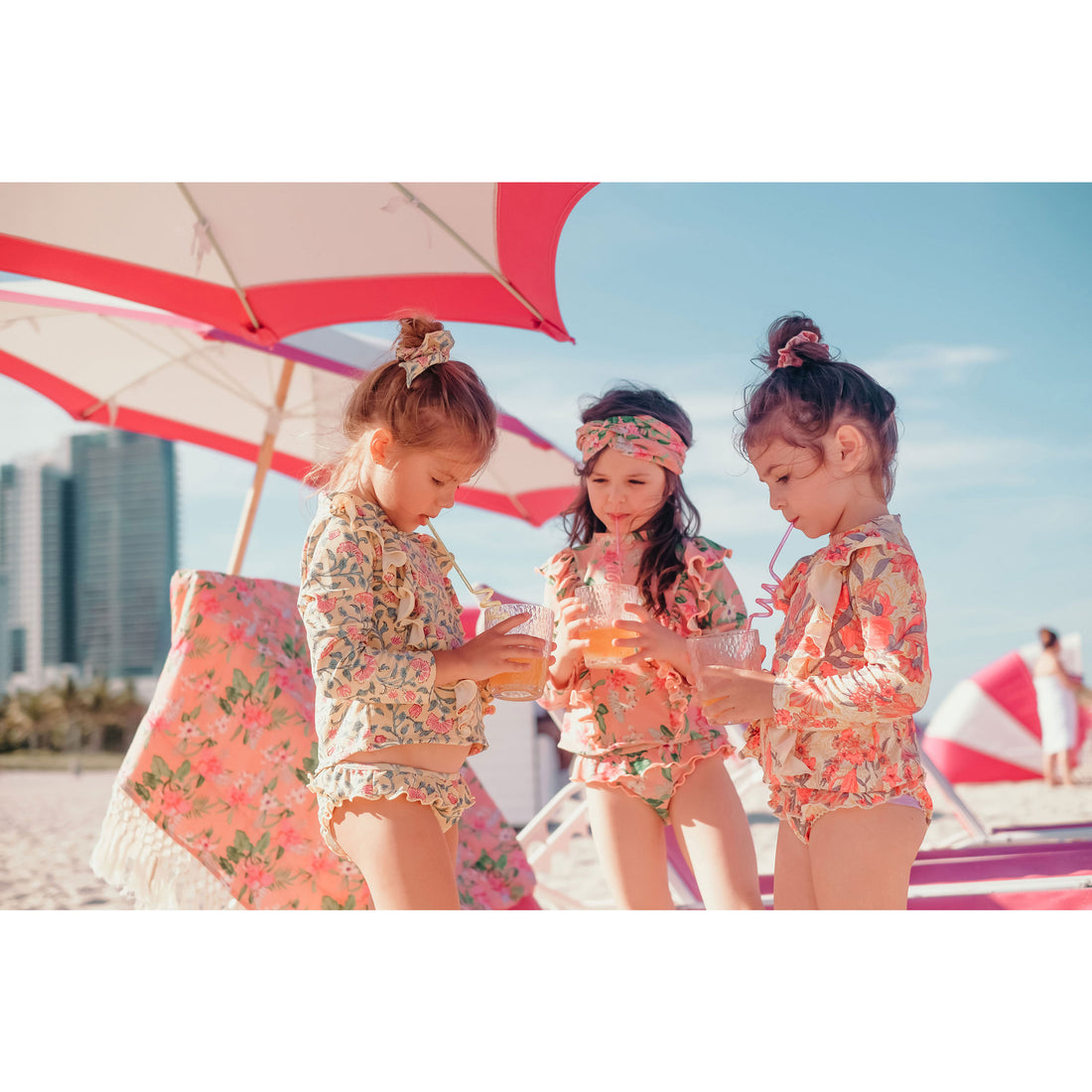 Louise Misha Sienna Flamingo Toluca Long Sleeve Tankini