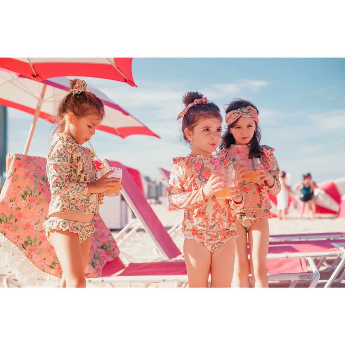Louise Misha Sienna Flamingo Toluca Long Sleeve Tankini