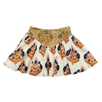 Pink Chicken Alexis Skirt - Navy Gold Flower