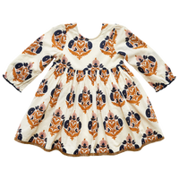 Pink Chicken Amma Dress - Navy Gold Flower