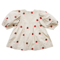 Pink Chicken Bea Dress - Pumpkin Embroidery