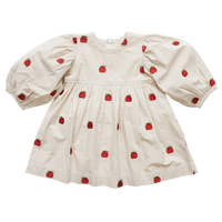 Pink Chicken Bea Dress - Pumpkin Embroidery