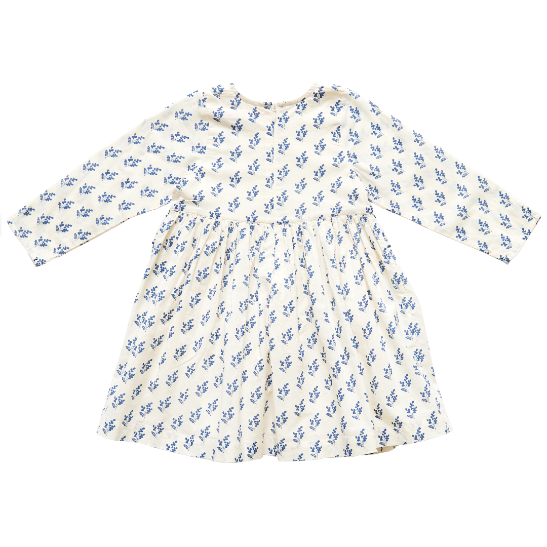 Pink Chicken Caroline Dress - Royal Block Print