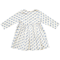 Pink Chicken Caroline Dress - Royal Block Print