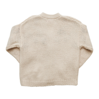 Pink Chicken Grandpa Sweater - Cream