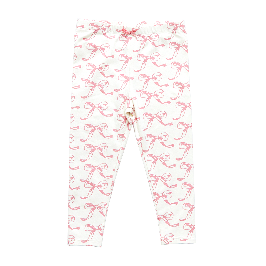Pink Chicken Organic Leggings - Bows