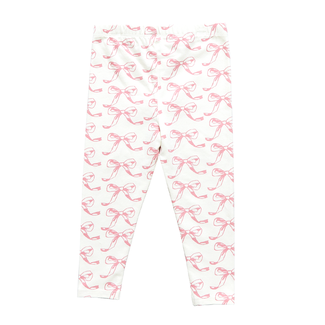 Pink Chicken Organic Leggings - Bows