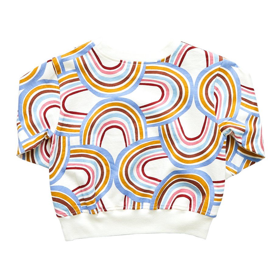 Pink Chicken Organic Sweatshirt - Rainbow