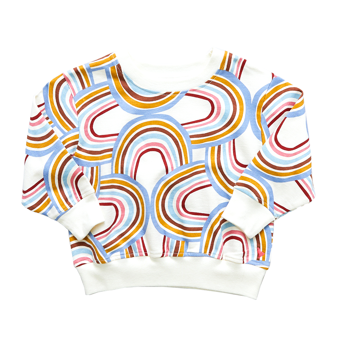 Pink Chicken Organic Sweatshirt - Rainbow