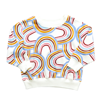 Pink Chicken Organic Sweatshirt - Rainbow