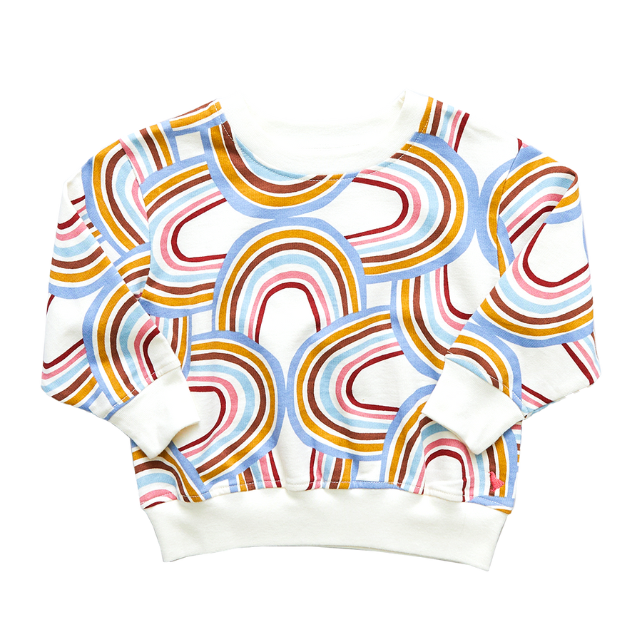 Pink Chicken Organic Sweatshirt - Rainbow