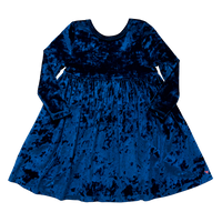 Pink Chicken Steph Dress - Crushed Blue Velvet