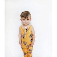 Hugo Loves Tiki Gold Seashells Long Leg Terry Romper