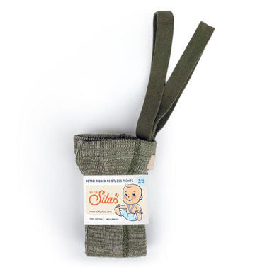 Silly Silas Creamy Olive Footless Cotton Tights