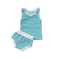 Hey kid Striped Terry Set- Blue