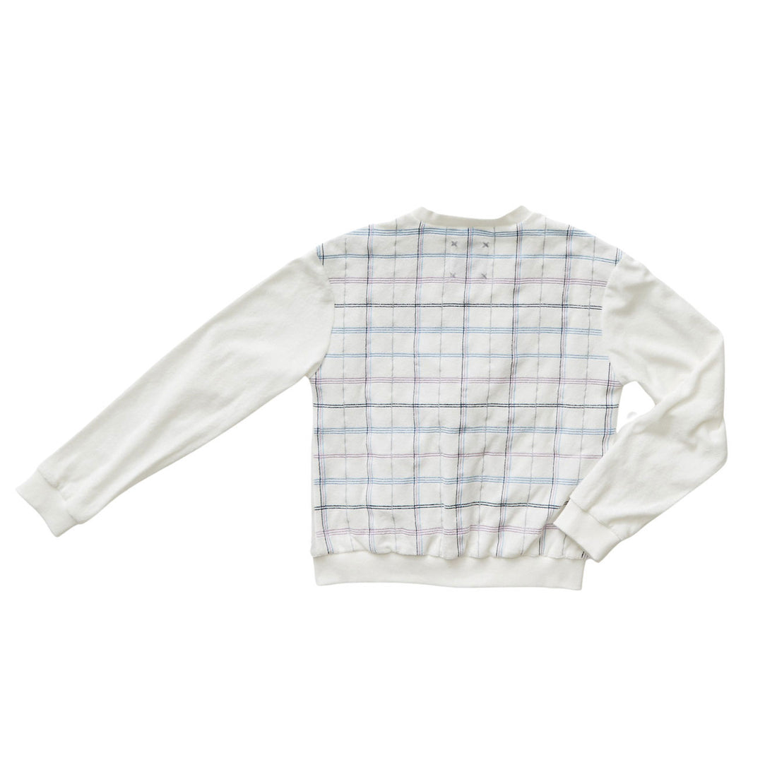 Hey kid Embroidered Plaid Terry Cardigan