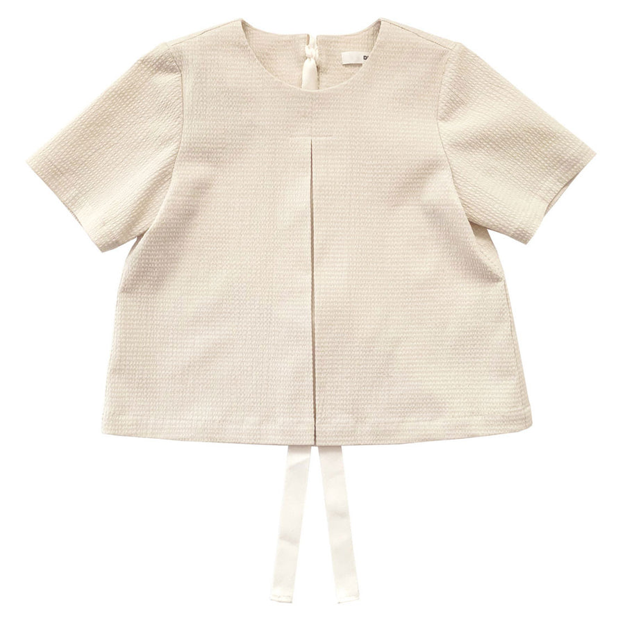 Dinui Sand Pique Pleated Blouse