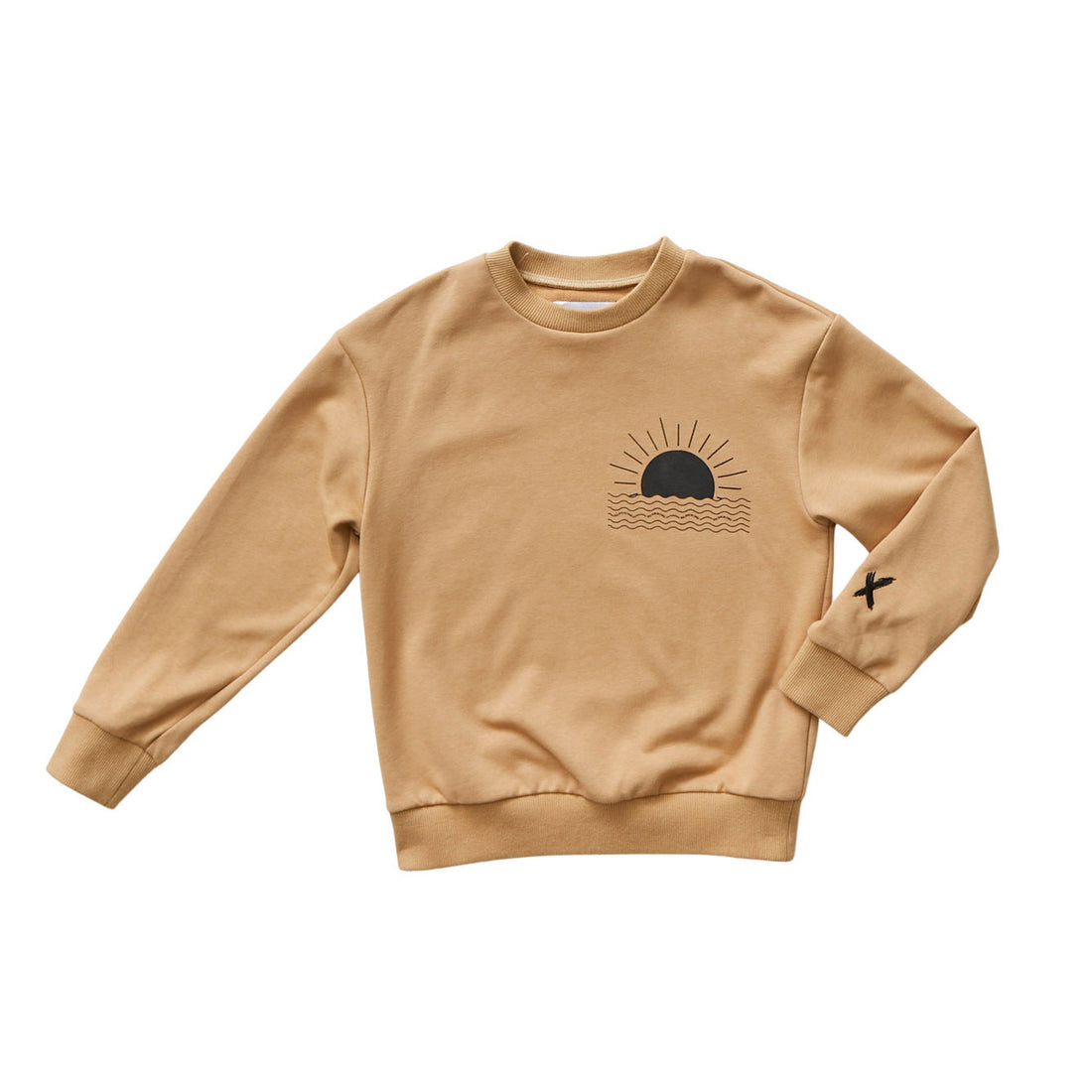 Hey kid Tan Sun Logo Sweatshirt