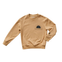 Hey kid Tan Sun Logo Sweatshirt