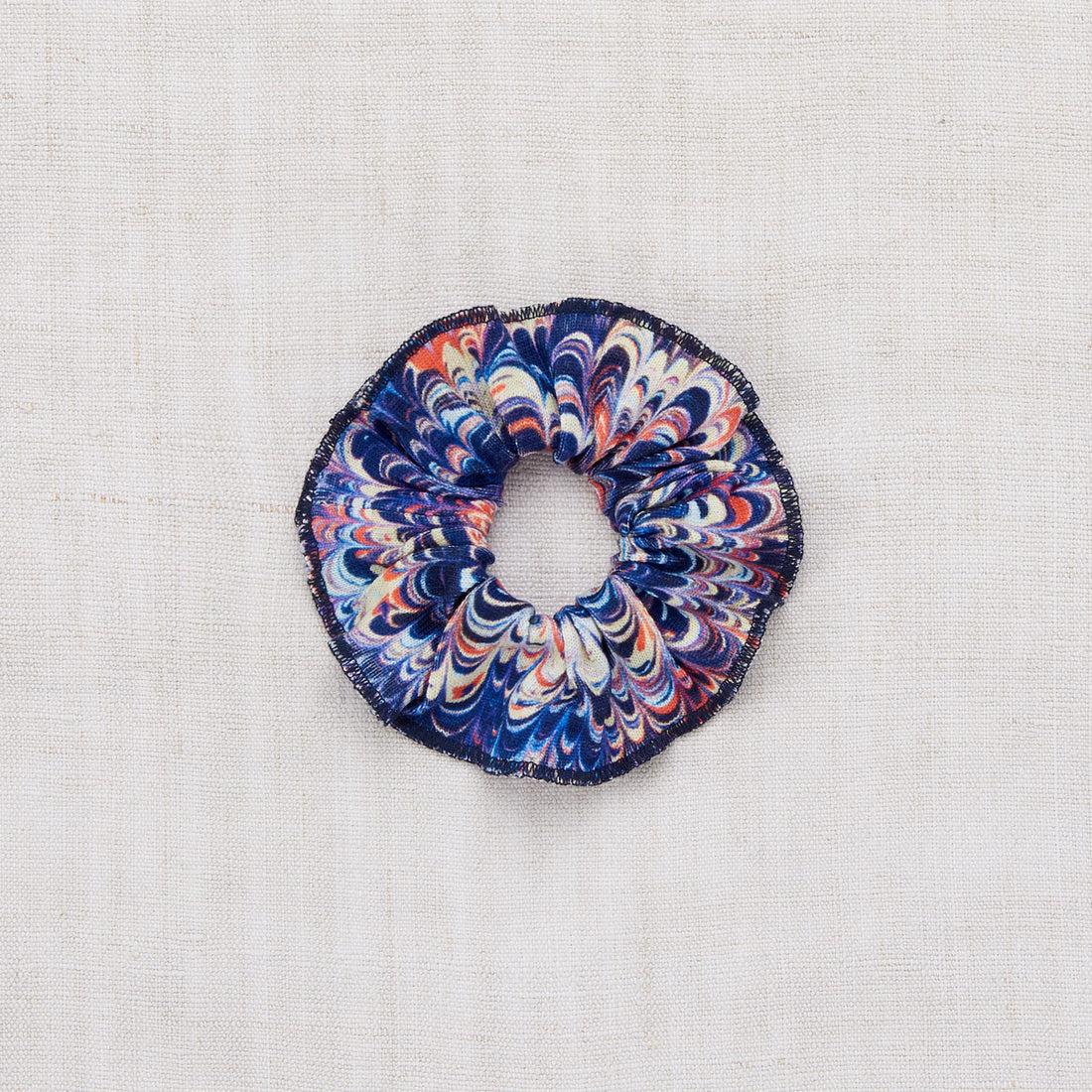 Misha and Puff Maritime Blue Marble Scrunchie