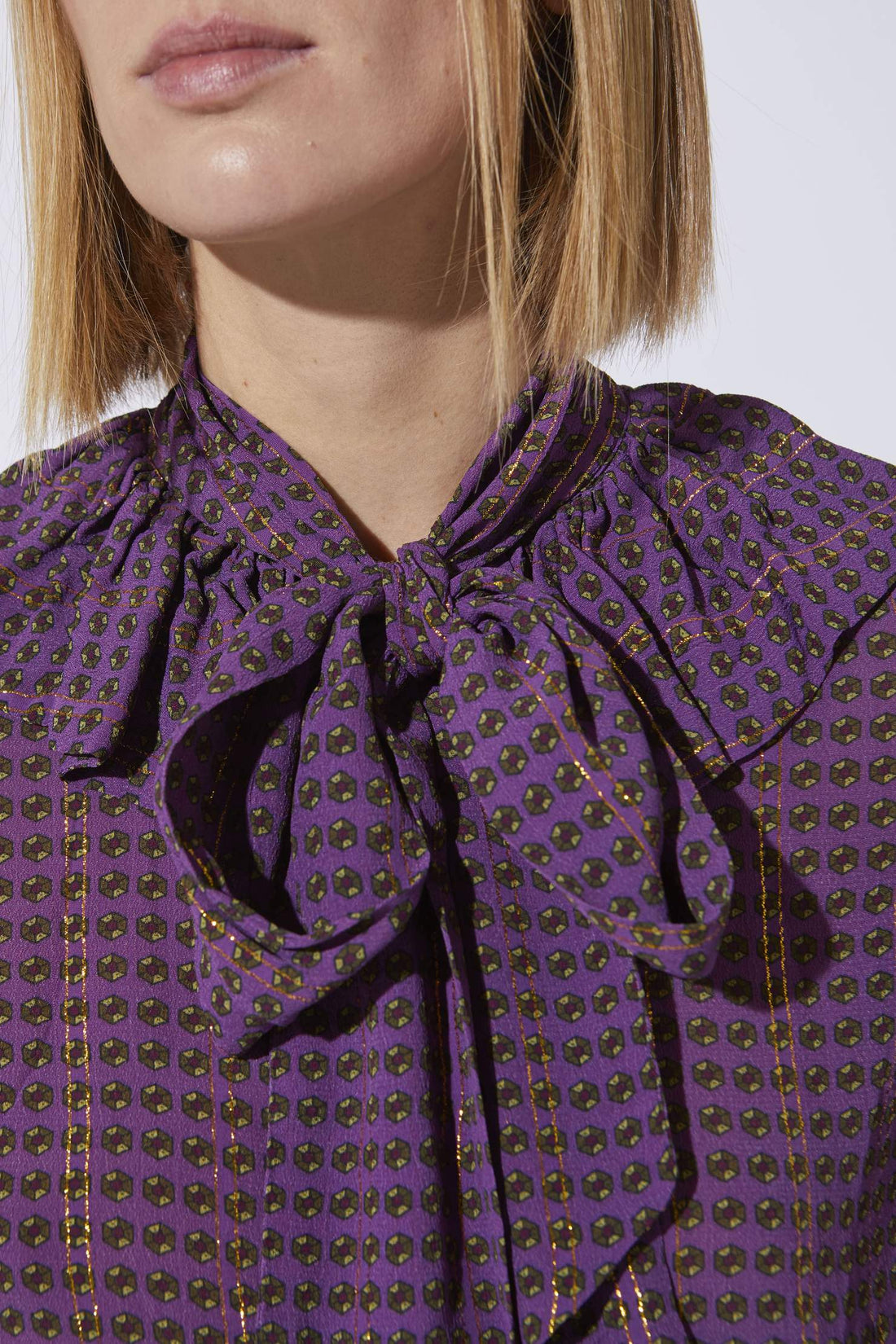 Laurence Bras Purple Dot Harrods Blouse