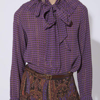 Laurence Bras Purple Dot Harrods Blouse