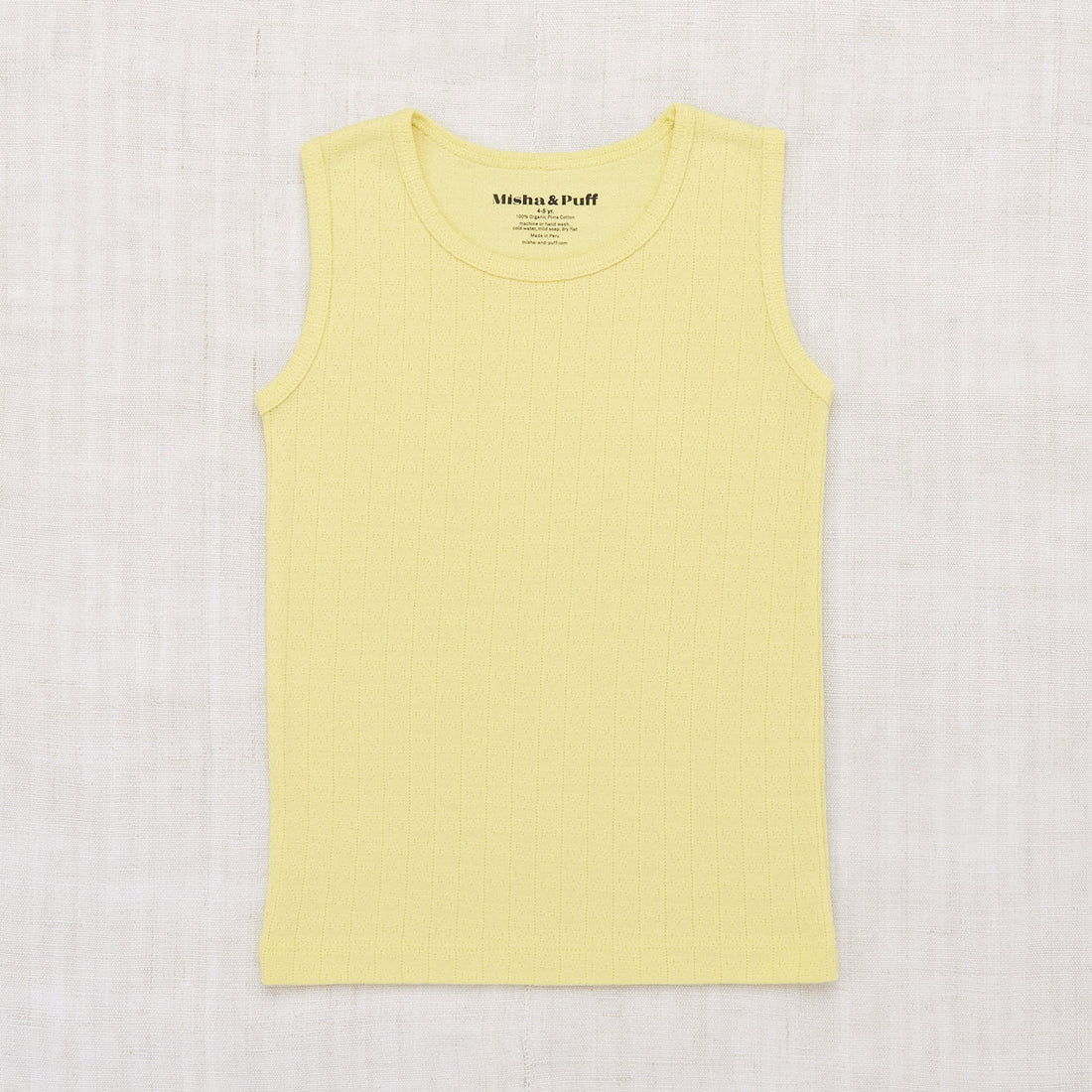 Misha and Puff Vintage Yellow Hearts Pointelle Tank