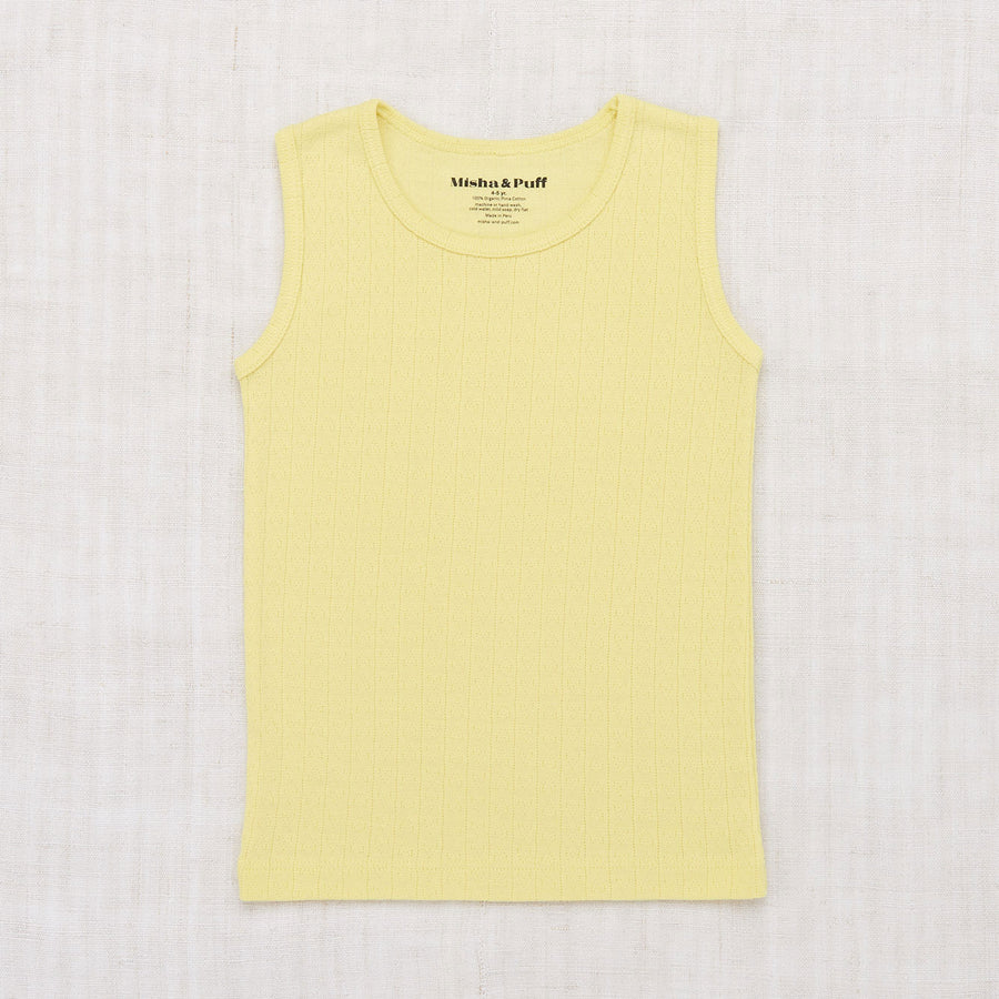 Misha and Puff Vintage Yellow Hearts Pointelle Tank